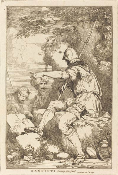 Banditti tager sin post af John Hamilton Mortimer