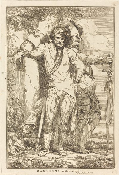Banditti på udkig af John Hamilton Mortimer