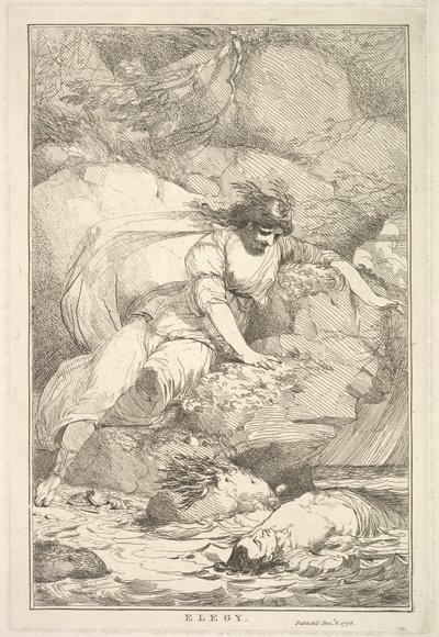 Elegy fra Femten Etchings Dedikeret til Sir Joshua Reynolds, 8. december 1778. af John Hamilton Mortimer