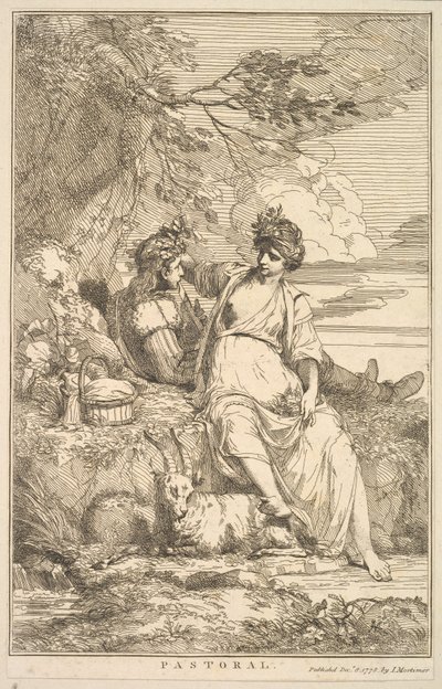 Pastoral fra femten ætsninger dedikeret til Sir Joshua Reynolds, 8. december 1778. af John Hamilton Mortimer