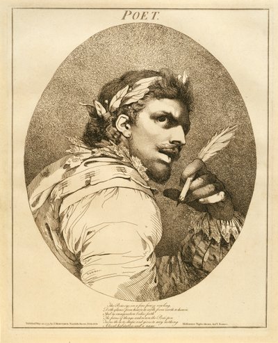 Digter, fra en skærsommernatsdrøm, 5. akt, scene I, 1775 af John Hamilton Mortimer