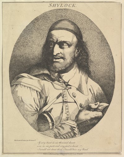 Shylock tolv karakterer fra Shakespeare, 15. marts 1776. af John Hamilton Mortimer