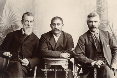 William Australia Graham, Kong Mahuta Tawhaio og Tahuna Heirangi, juni 1898 (sølvgelatineprint) af John Hanna
