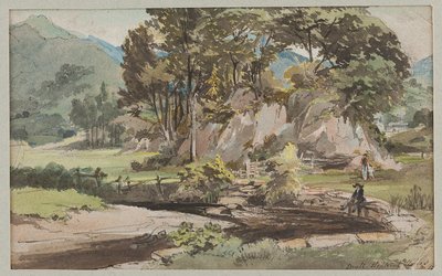 En have i Brathay, 1812 (wc på papir) af John Harden