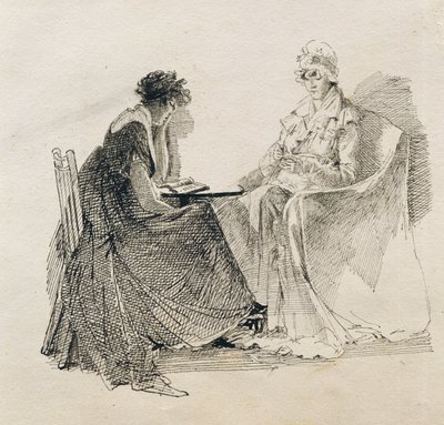 An Evening In (pen og blæk på papir) af John Harden