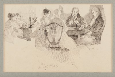 An Evenings Entertainment, 1804 (pen og blæk på papir) af John Harden