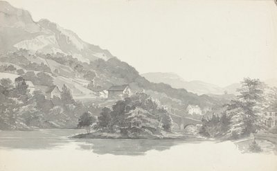 Bro, Lake District, Cumbria (wc på papir) af John Harden