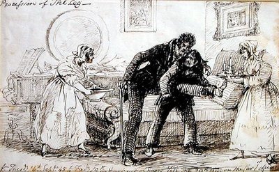 Procession af benet (pen og blæk på papir) af John Harden