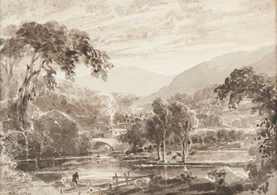 Rothay Bridge, Lake District, Cumbria (wc på papir) af John Harden
