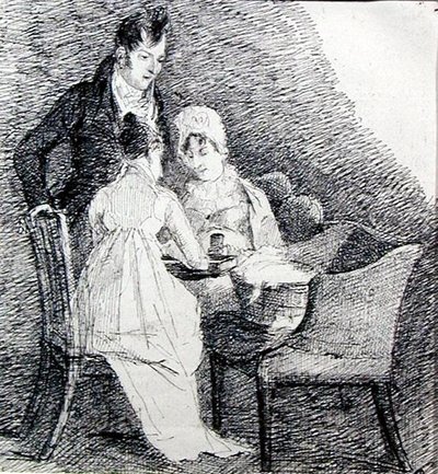 Brætspillet (pen og blæk på papir) af John Harden