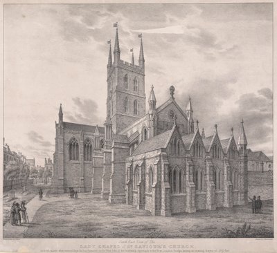 Sydøst udsigt over Lady Chapel of St. Saviour