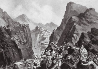 Tilintetgørelse af den græske hær, 811 (litografi) af John Harris Valda