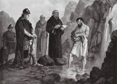 Dåb af Boris I, 864 (litografi) af John Harris Valda