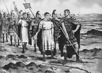 Konstantin optegner grænserne for den nye hovedstad (litografi) af John Harris Valda