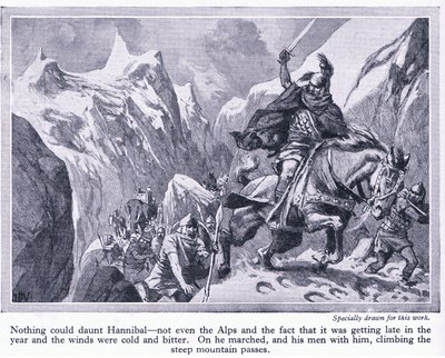 Hvordan Hannibal krydsede Alperne, ca.1950 af John Harris Valda