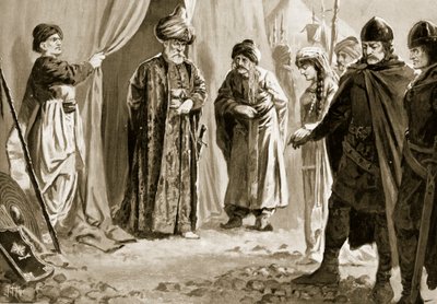 Ivan Shishman III afleverer sin søster til Sultan Murad I, 1366 af John Harris Valda