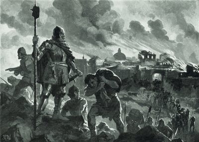 Ivan den Sorte sætter ild til Zhabliak, 1484 af John Harris Valda