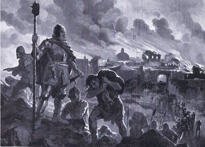 Ivan den Sorte sætter ild til Zhabliak 1484, fra Hutchinson