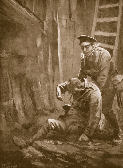 Menig T. Doswell redder en betjent fra en mine, hvor han lå bevidstløs af John Harris Valda