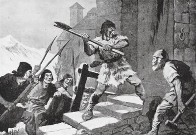 Folkets oprør i Appenzell og St Gall (litografi) af John Harris Valda
