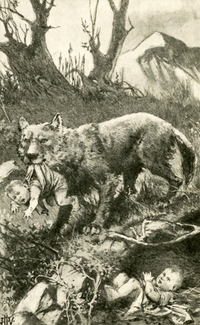 Romulus og Remus bliver passet af ulven af John Harris Valda