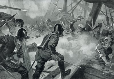 Slaget ved Lepanto af John Harris Valda