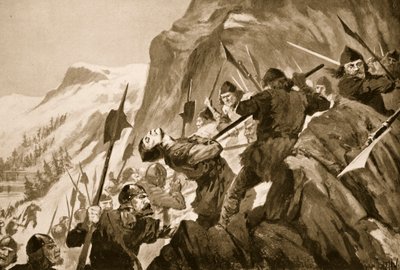 Slaget ved Morgarten, 1315 af John Harris Valda