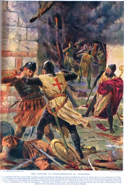 Korsfarernes erobring af Konstantinopel af John Harris Valda