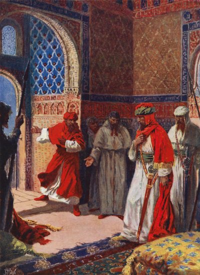 Boabdils sidste koncil i Alhambra af John Harris Valda