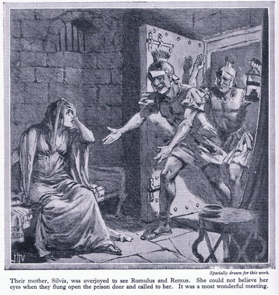 Deres mor Silvia var meget glad for at se Romulus og Remus, ca. 1950 af John Harris Valda