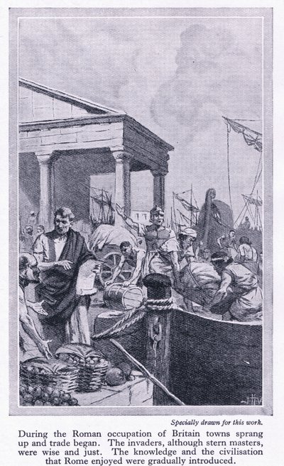Under romersk besættelse: Storbritanniens byer opstod og handel begyndte, ca. 1950 af John Harris Valda