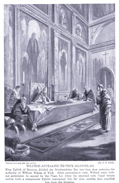 Wilfred appellerer til pave Agatho AD679, 1920