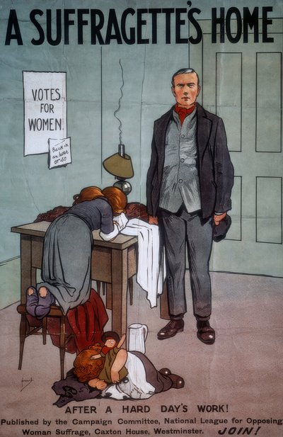 A Suffragettes Home / J. Hassall / Plakat, 20. Jahrhundert af John Hassall