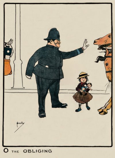 O den forpligtende / J. Hassall / tegning, 1903 af John Hassall