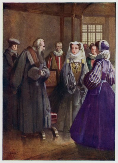 Den presbyterianske reformator John Knox mødes med Mary, Queen of Scots af John Hassall