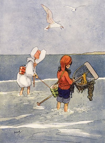 "Rejer er sjovt" (farve litho) af John Hassall