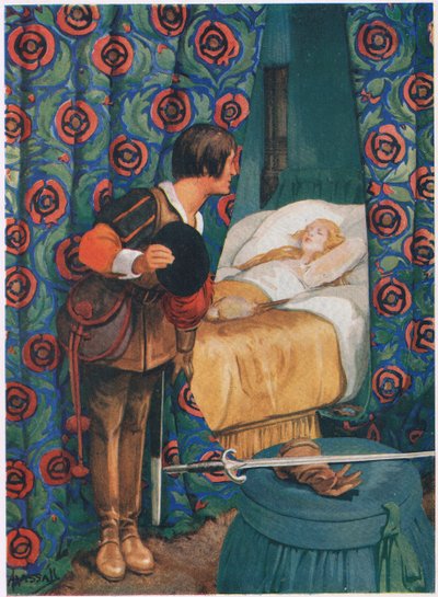 Tornerose (litho) af John Hassall