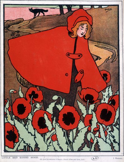 Den Lille Rødhætte - Plakat, af John Hassall v.1930 af John Hassall