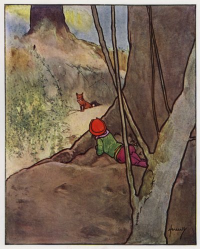 Ræven (farve litho) af John Hassall