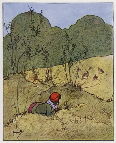 Agerhønen (farve litho) af John Hassall