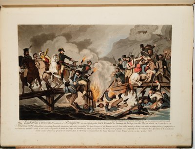 Fransk hær krydser Berezina i november 1812, 1813 af John Hassell