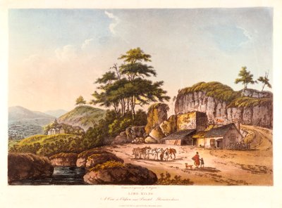 Kalkovne. En udsigt ved Clifton nær Bristol, Gloucestershire, 1798. af John Hassell