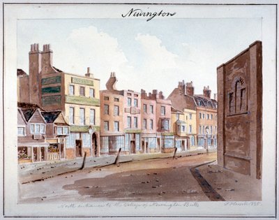 Newington, Southwark, London, 1825 af John Hassell