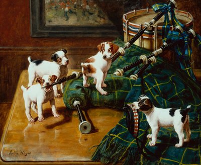 He Who Pays the Piper Calls the Tune (olie på lærred) af John Hayes