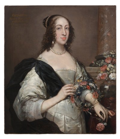 Elizabeth Wray, baronesse Norris, ca. 1638, overmalet ca. 1645 af John Hayls