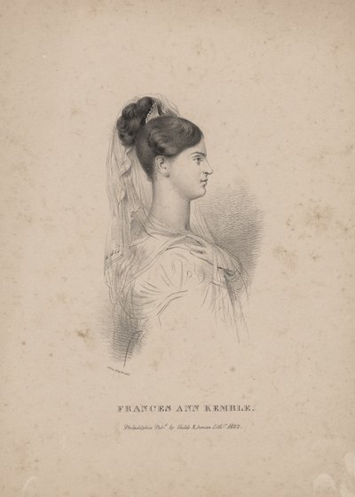 Frances Ann Kemble, litho af Childs und Inman af John Hayter