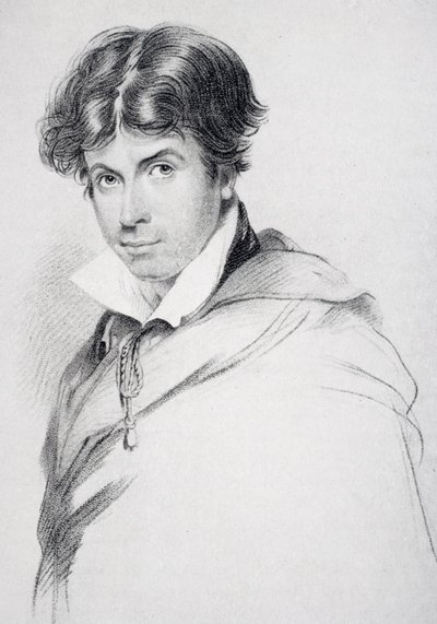 James Henry Leigh Hunt (1784-1859) 44 år, indgraveret af Henri Meyer (1844-99) fra 