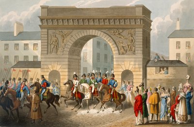 De allieredes indtog i Paris, indgraveret af Matthew Dubourg (fl.1813-20) fra 