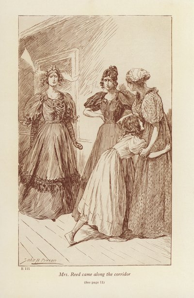 Illustration til Jane Eyre af Charlotte Bronte (litografi) af John Henry Frederick (after) Bacon