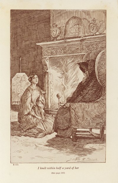Illustration til Jane Eyre af Charlotte Bronte (litografi) af John Henry Frederick (after) Bacon